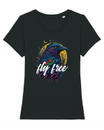 fly free Tricou mânecă scurtă guler larg fitted Damă Expresser