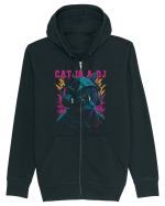 Cat Is A DJ Hanorac cu fermoar Unisex Connector