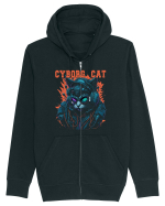 Cyborg Cat With Sunglasses Hanorac cu fermoar Unisex Connector