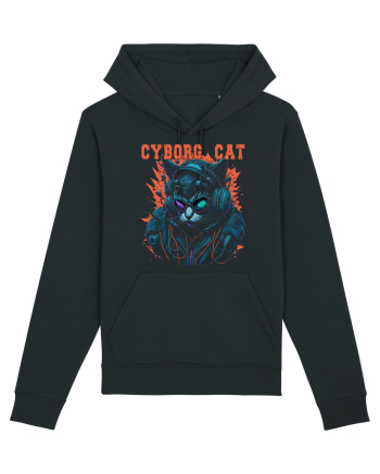 Cyborg Cat With Sunglasses Black