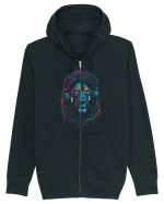 Lion As DJ With Headphones Hanorac cu fermoar Unisex Connector