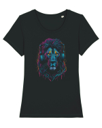 Lion As DJ With Headphones Tricou mânecă scurtă guler larg fitted Damă Expresser