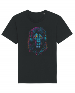 Lion As DJ With Headphones Tricou mânecă scurtă Unisex Rocker