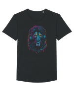 Lion As DJ With Headphones Tricou mânecă scurtă guler larg Bărbat Skater
