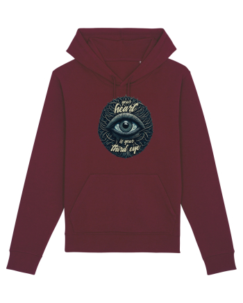 Third eye heart Burgundy