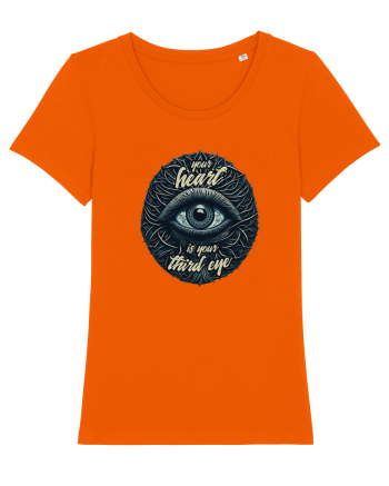 Third eye heart Bright Orange