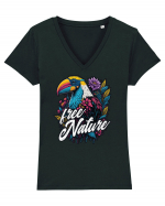 Toucan 1- Free nature Tricou mânecă scurtă guler V Damă Evoker