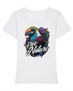 Toucan 1- Free nature Tricou mânecă scurtă guler larg fitted Damă Expresser