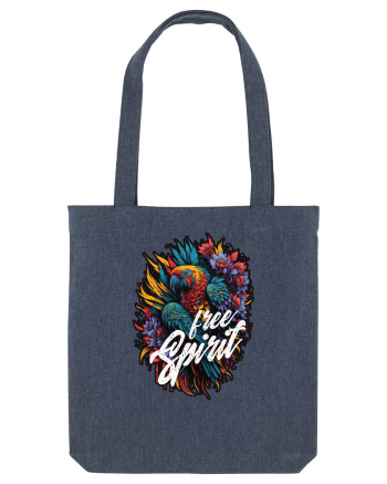 Free spirit - papagal floral Midnight Blue