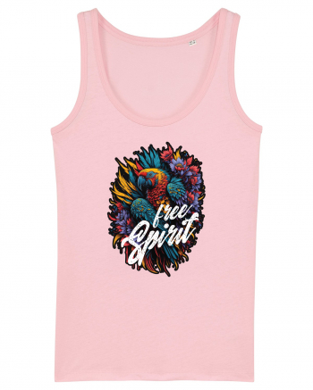 Free spirit - papagal floral Cotton Pink