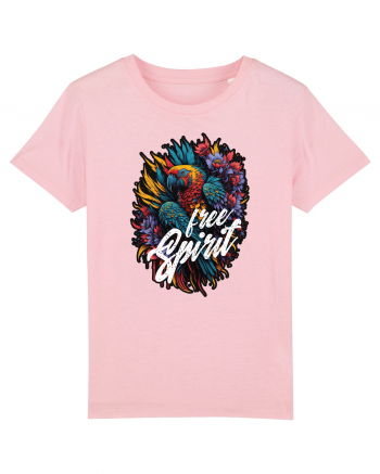 Free spirit - papagal floral Cotton Pink