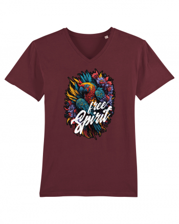 Free spirit - papagal floral Burgundy