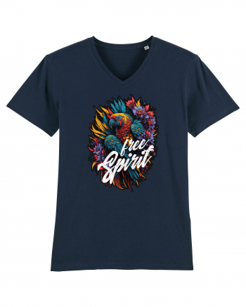 Free spirit - papagal floral French Navy