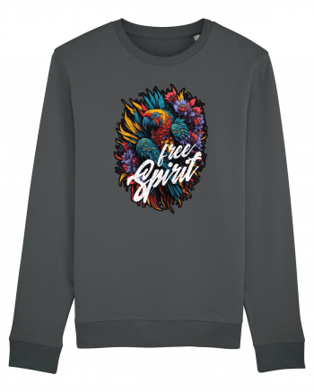 Free spirit - papagal floral Anthracite