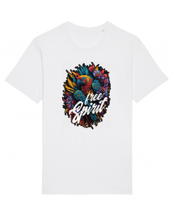 Free spirit - papagal floral White