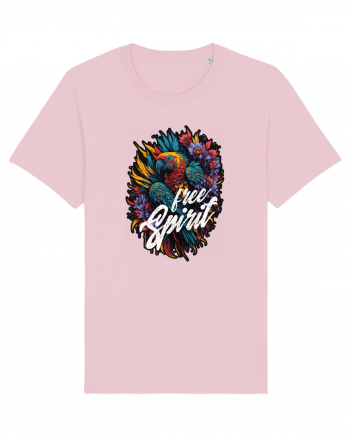 Free spirit - papagal floral Cotton Pink