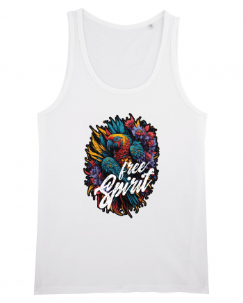 Free spirit - papagal floral White