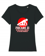 Serviciu, victorie personala Tricou mânecă scurtă guler larg fitted Damă Expresser