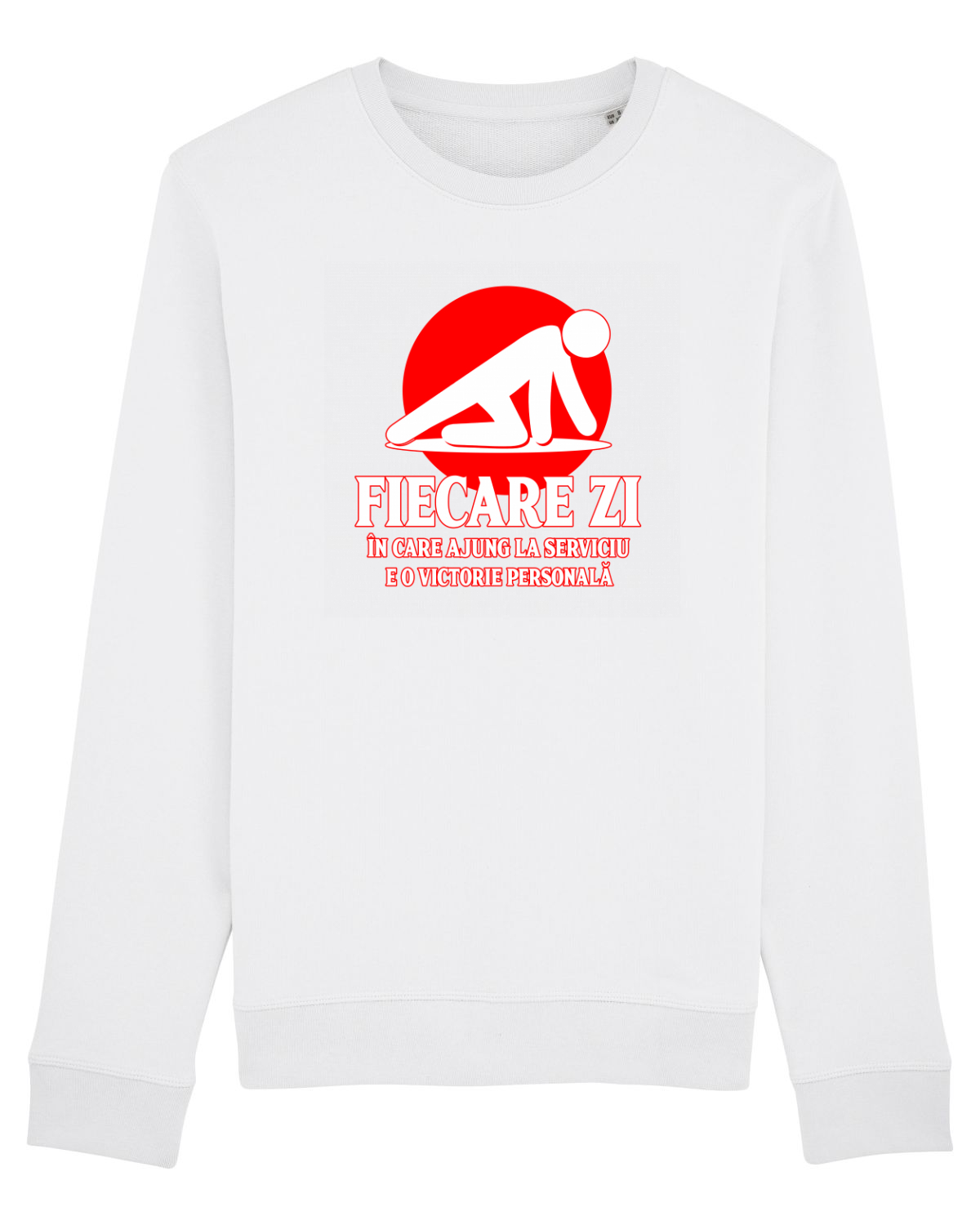 Bluză mânecă lungă Unisex Rise White