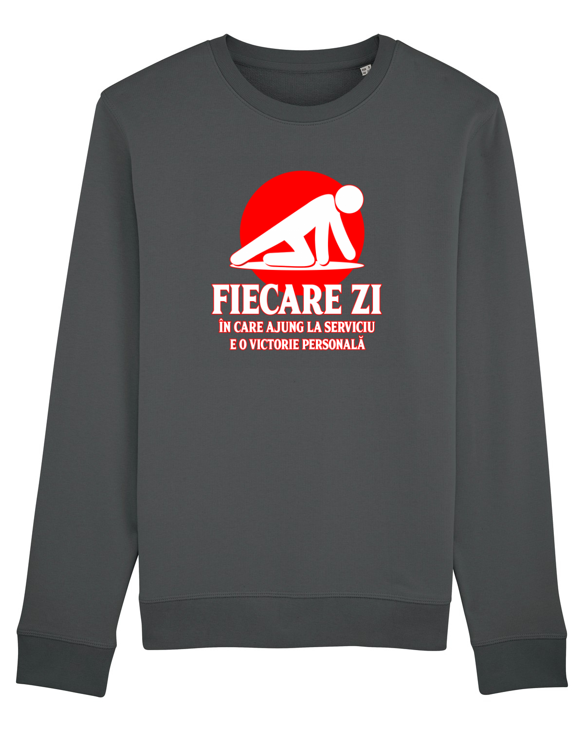 Bluză mânecă lungă Unisex Rise Anthracite