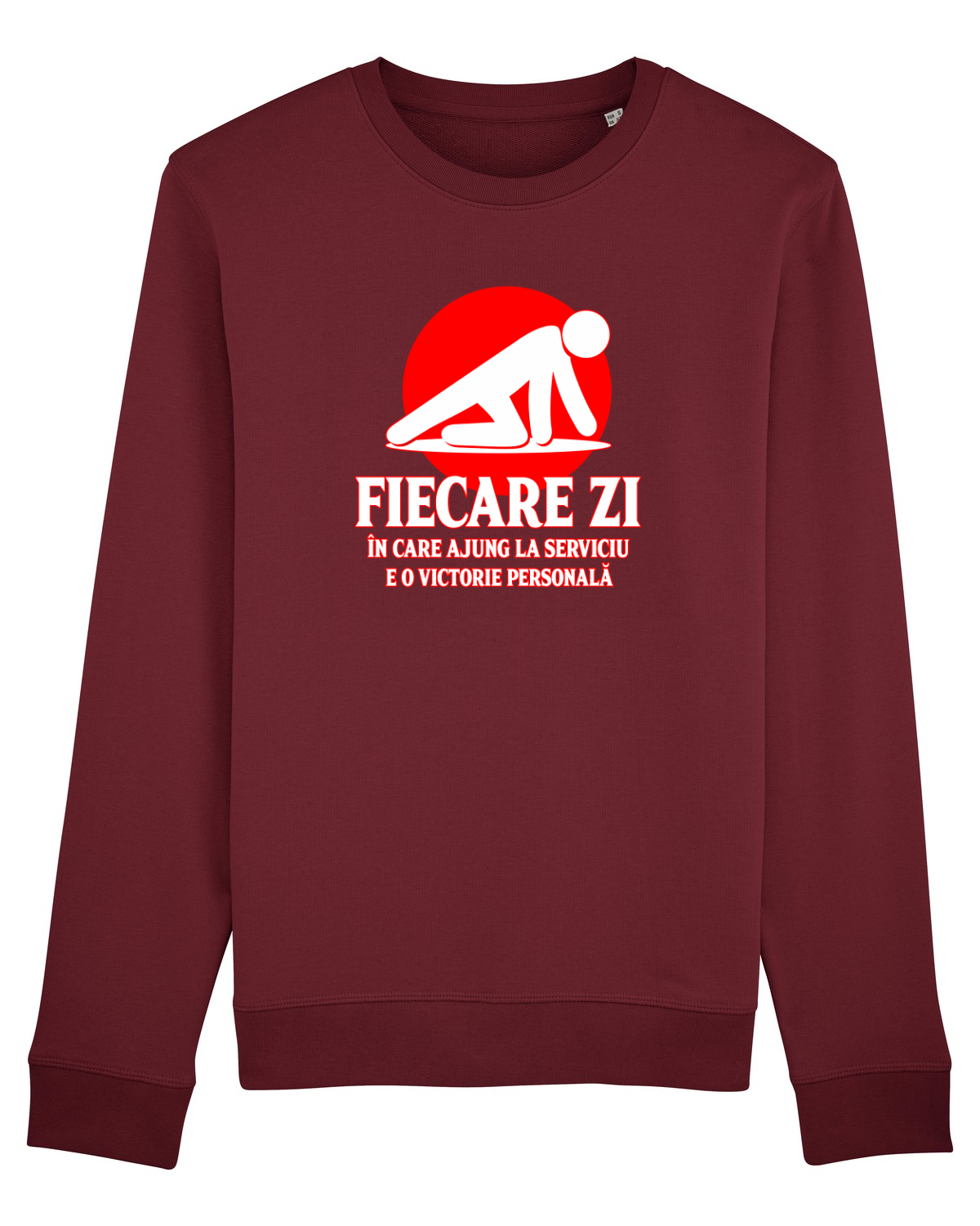 Bluză mânecă lungă Unisex Rise Burgundy