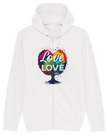 Love is Love LGBTQ pride rainbow tree White