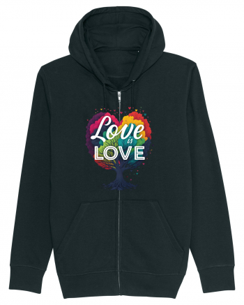 Love is Love LGBTQ pride rainbow tree Black