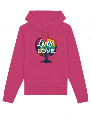 Love is Love LGBTQ pride rainbow tree Raspberry