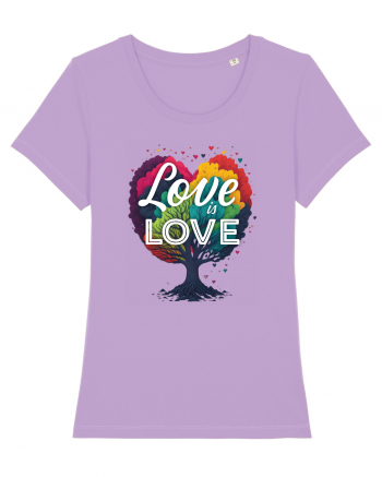 Love is Love LGBTQ pride rainbow tree Lavender Dawn