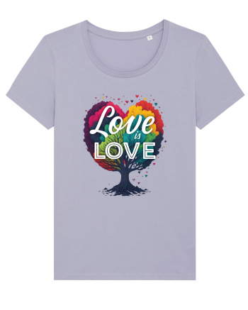 Love is Love LGBTQ pride rainbow tree Lavender