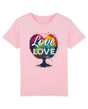 Love is Love LGBTQ pride rainbow tree Cotton Pink