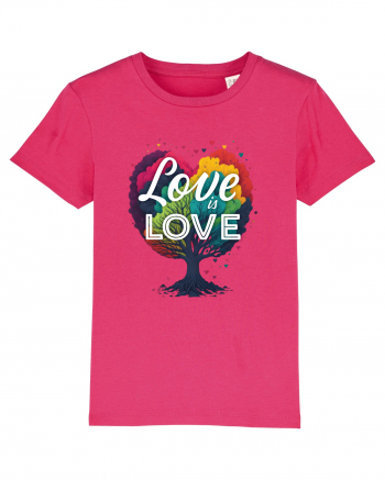 Love is Love LGBTQ pride rainbow tree Raspberry