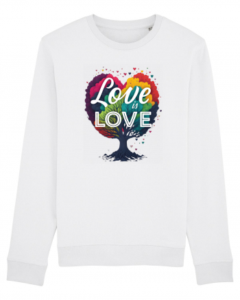 Love is Love LGBTQ pride rainbow tree White