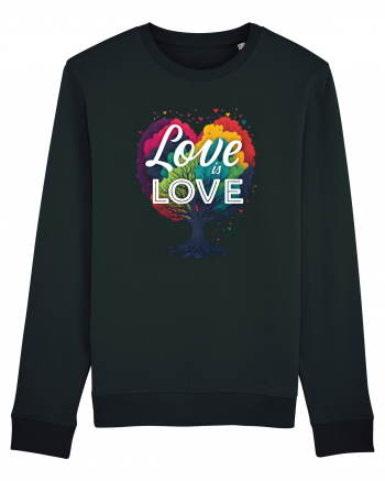 Love is Love LGBTQ pride rainbow tree Black