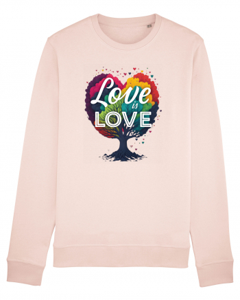 Love is Love LGBTQ pride rainbow tree Candy Pink