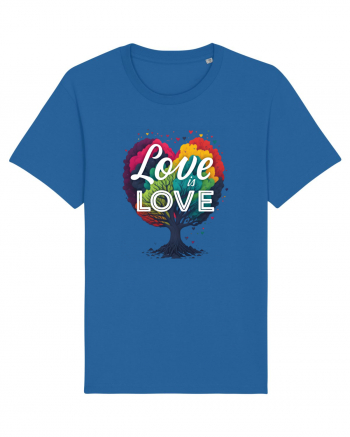 Love is Love LGBTQ pride rainbow tree Royal Blue