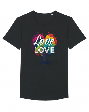 Love is Love LGBTQ pride rainbow tree Black