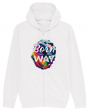 Born this way LGBTQ pride rainbow White