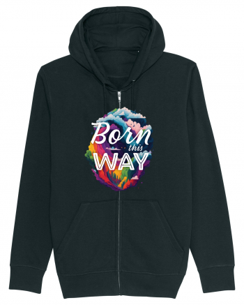 Born this way LGBTQ pride rainbow Black