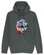 Born this way LGBTQ pride rainbow Hanorac cu fermoar Unisex Connector