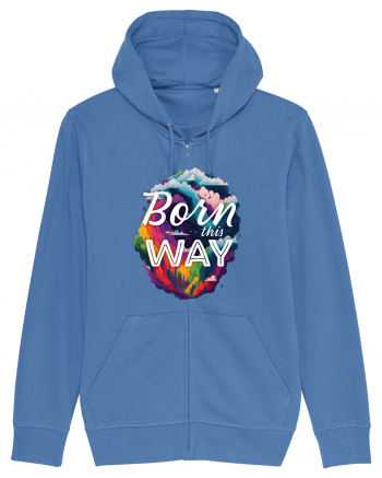 Born this way LGBTQ pride rainbow Bright Blue