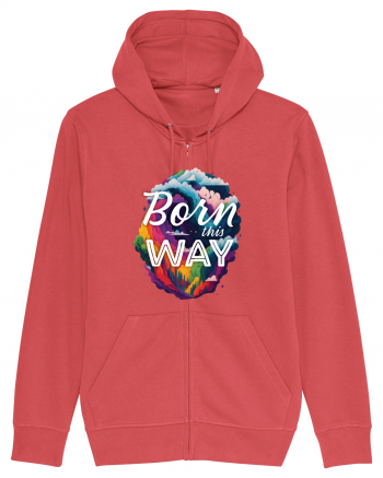 Born this way LGBTQ pride rainbow Carmine Red