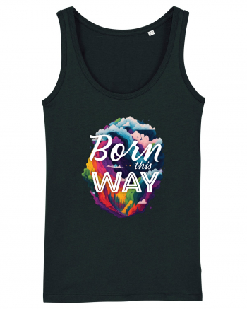 Born this way LGBTQ pride rainbow Black