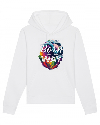 Born this way LGBTQ pride rainbow White