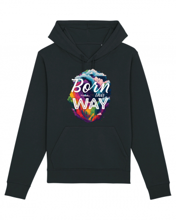 Born this way LGBTQ pride rainbow Black