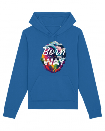 Born this way LGBTQ pride rainbow Royal Blue