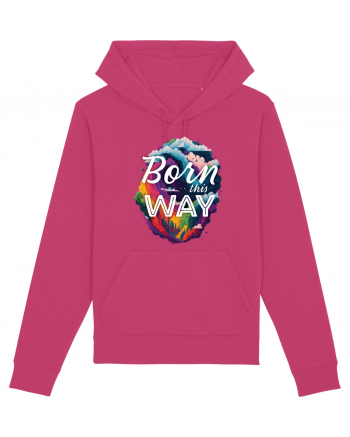 Born this way LGBTQ pride rainbow Raspberry