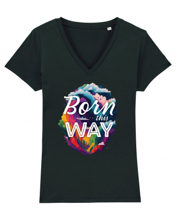 Born this way LGBTQ pride rainbow Black