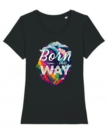 Born this way LGBTQ pride rainbow Black