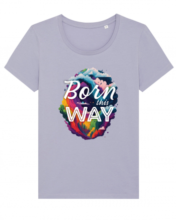 Born this way LGBTQ pride rainbow Lavender